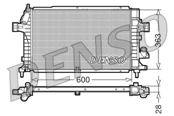 Radiatore, raffreddamento motore DENSO DRM20100