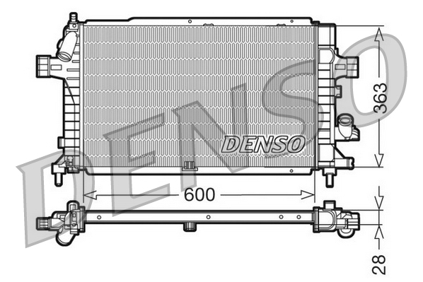 Radiatore, raffreddamento motore DENSO DRM20102