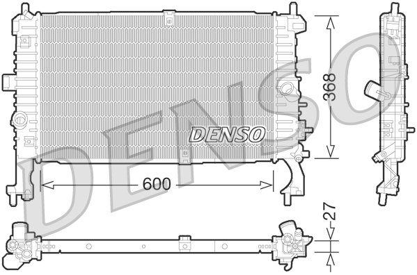 Radiatore, raffreddamento motore DENSO DRM20106