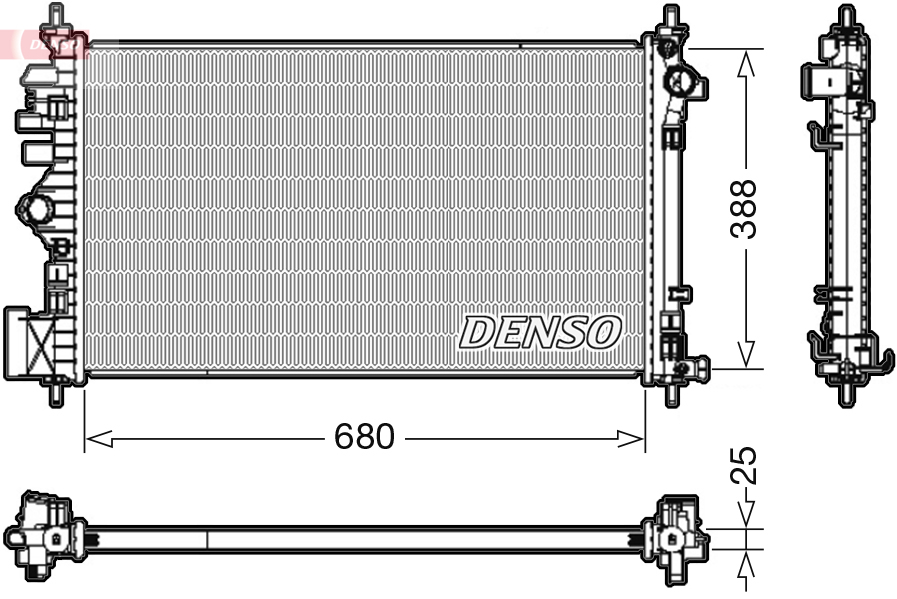 Radiatore, raffreddamento motore DENSO DRM20107