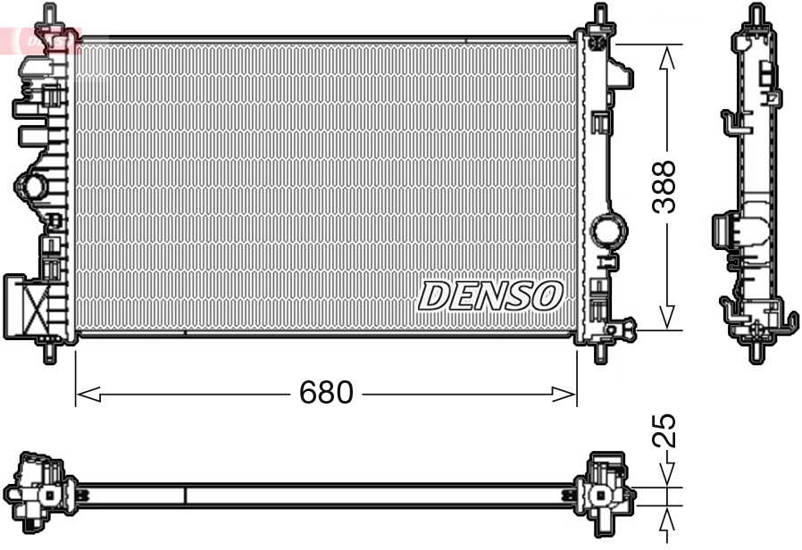 Radiatore, raffreddamento motore DENSO DRM20109