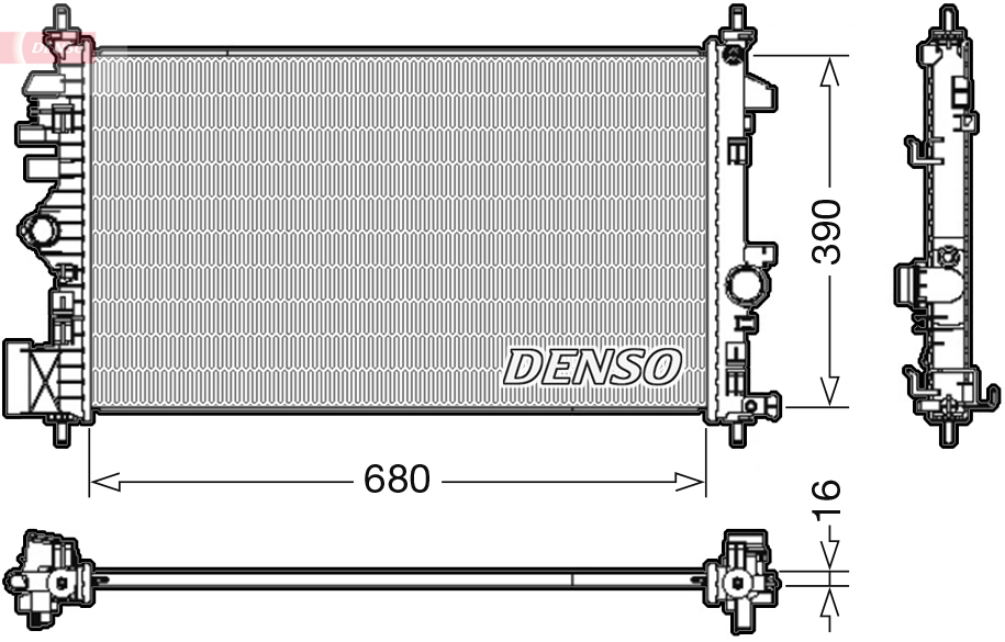 Radiatore, raffreddamento motore DENSO DRM20110