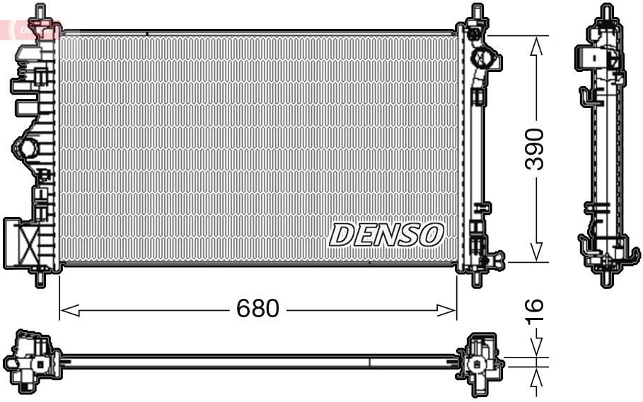 Radiatore, raffreddamento motore DENSO DRM20111
