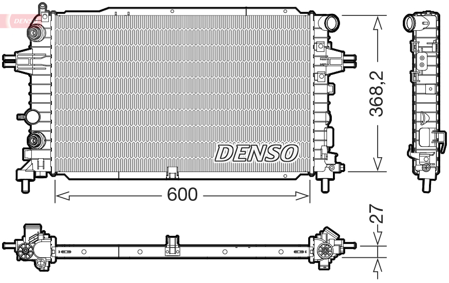 Radiatore, raffreddamento motore DENSO DRM20129