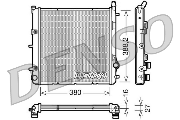 Radiatore, raffreddamento motore DENSO DRM21005