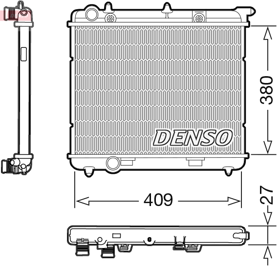 Radiatore, raffreddamento motore DENSO DRM21024