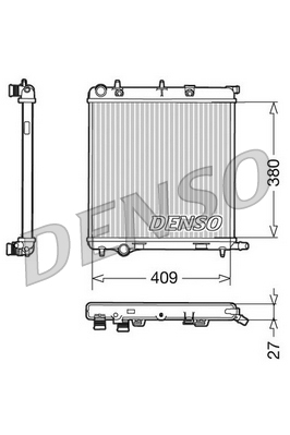 Radiatore, raffreddamento motore DENSO DRM21026