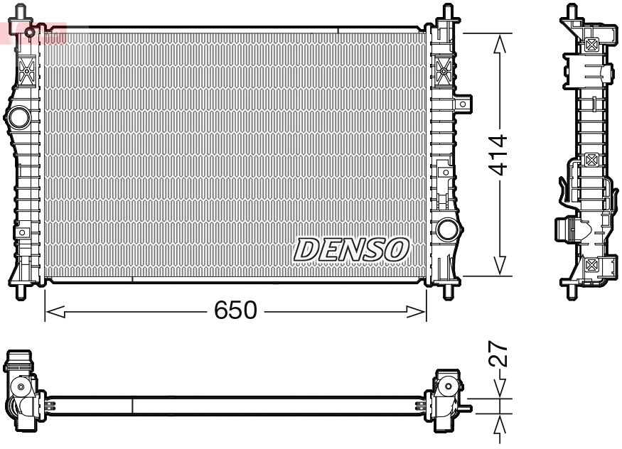 Radiatore, raffreddamento motore DENSO DRM21104