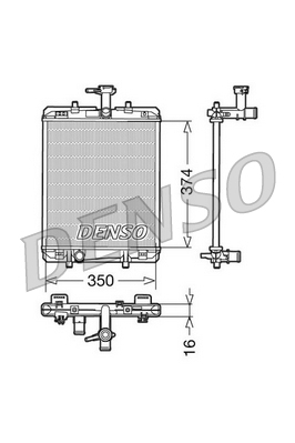 Radiatore, raffreddamento motore DENSO DRM21602