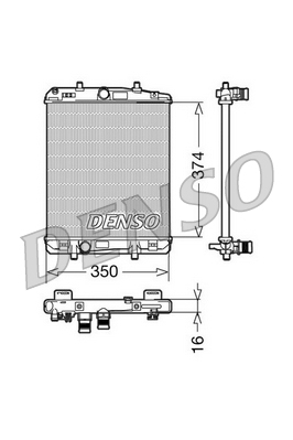 Radiatore, raffreddamento motore DENSO DRM21603