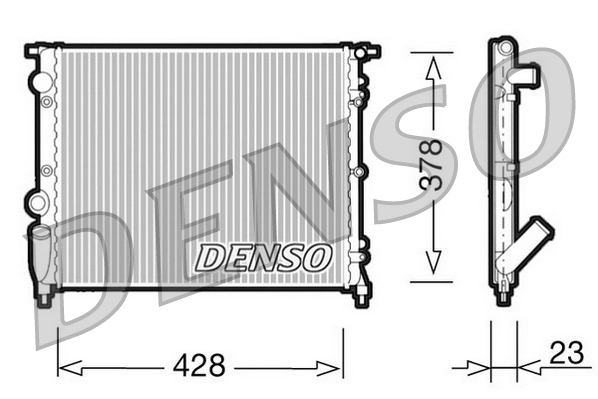 Radiatore, raffreddamento motore DENSO DRM23001