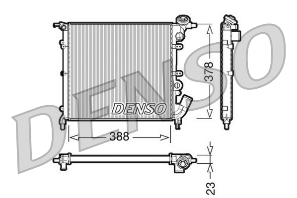 Radiatore, raffreddamento motore DENSO DRM23002