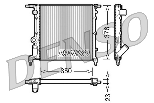 Radiatore, raffreddamento motore DENSO DRM23005