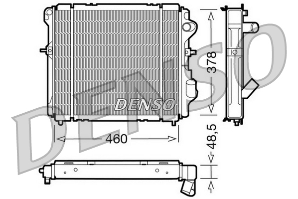 Radiatore, raffreddamento motore DENSO DRM23007