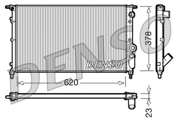 Radiatore, raffreddamento motore DENSO DRM23022