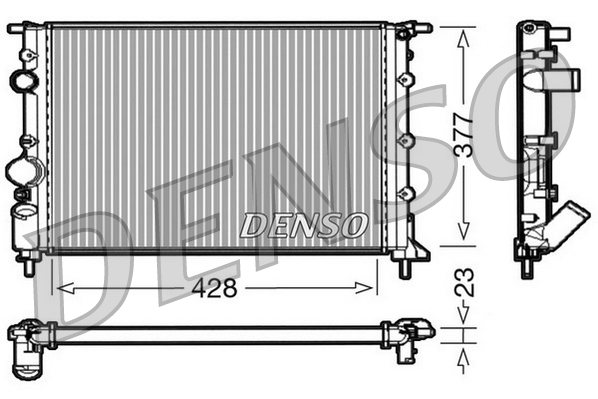 Radiatore, raffreddamento motore DENSO DRM23032