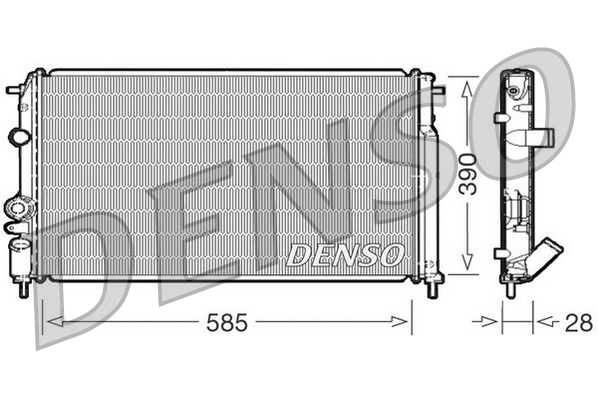Radiatore, raffreddamento motore DENSO DRM23052