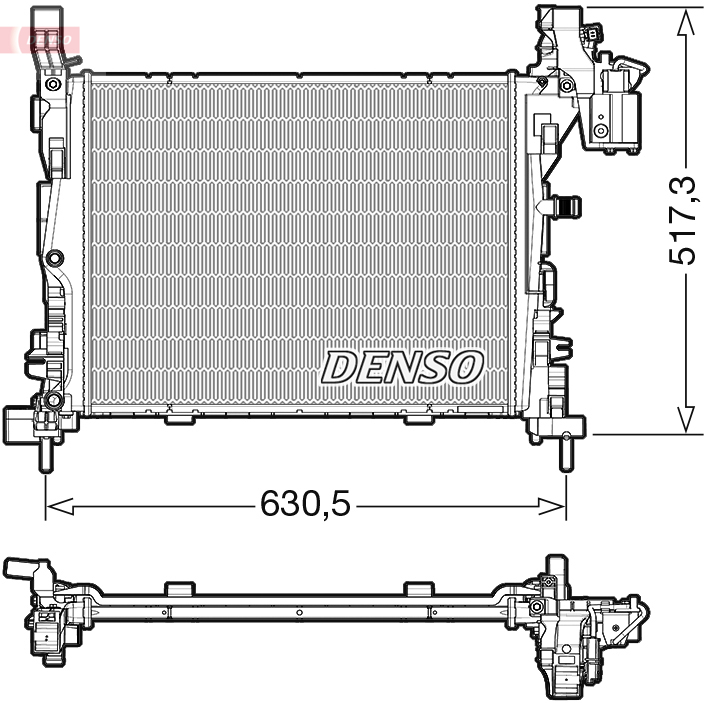 Radiatore, raffreddamento motore DENSO DRM23062