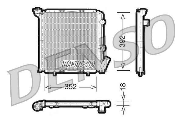 Radiatore, raffreddamento motore DENSO DRM23071