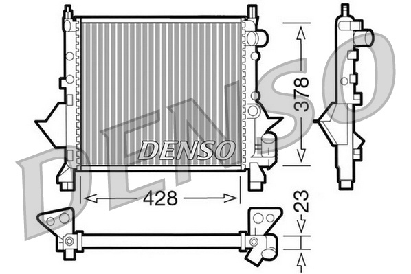 Radiatore, raffreddamento motore DENSO DRM23080