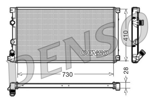 Radiatore, raffreddamento motore DENSO DRM23090