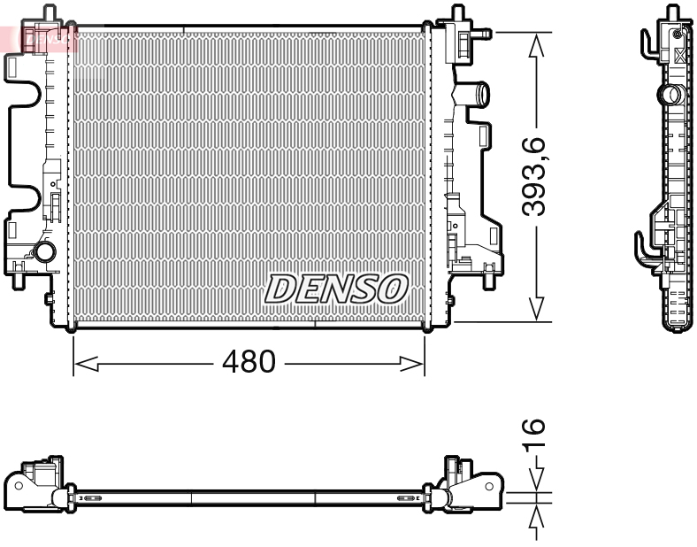 Radiatore, raffreddamento motore DENSO DRM23113