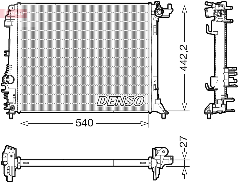 Radiatore, raffreddamento motore DENSO DRM23114