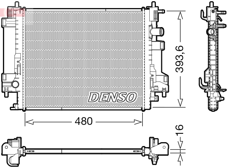 Radiatore, raffreddamento motore DENSO DRM23117