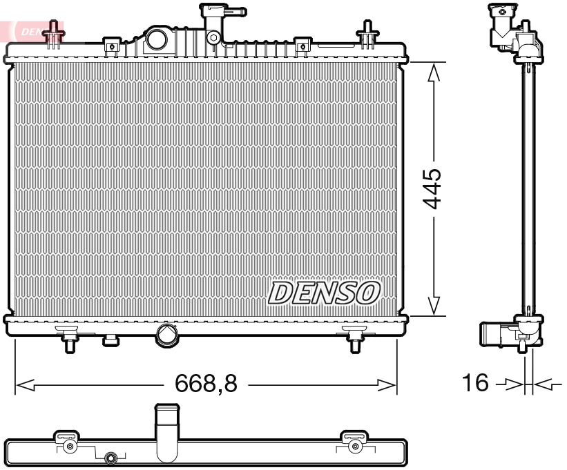 Radiatore, raffreddamento motore DENSO DRM23118