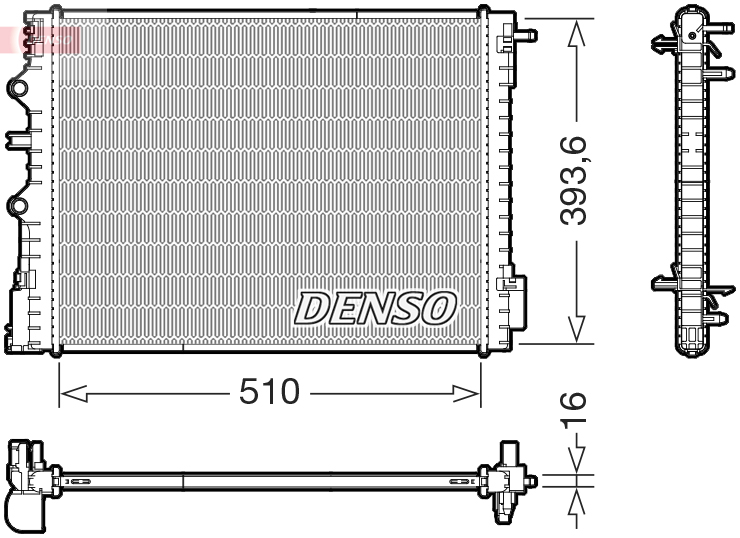 Radiatore, raffreddamento motore DENSO DRM23120