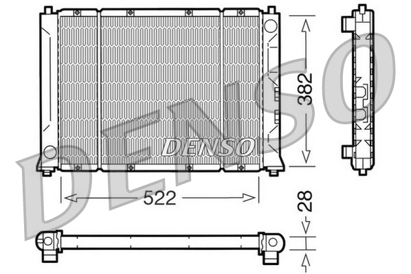 Radiatore, raffreddamento motore DENSO DRM24012