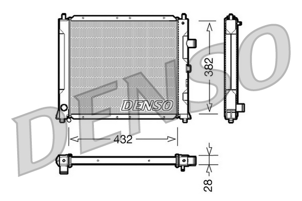 Radiatore, raffreddamento motore DENSO DRM24013