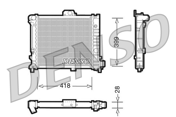 Radiatore, raffreddamento motore DENSO DRM25004