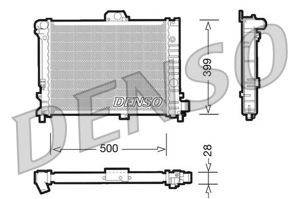 Radiatore, raffreddamento motore DENSO DRM25005