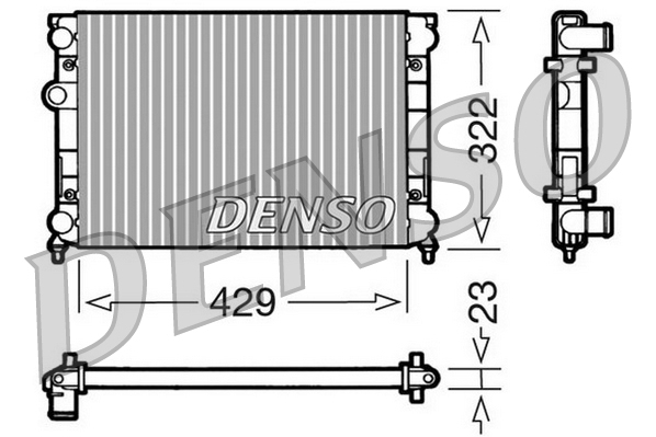 Radiatore, raffreddamento motore DENSO DRM32007