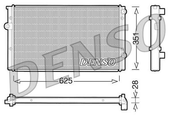 Radiatore, raffreddamento motore DENSO DRM32008