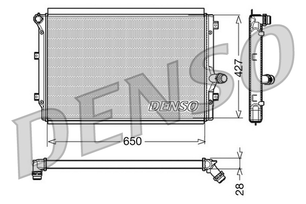 Radiatore, raffreddamento motore DENSO DRM32017