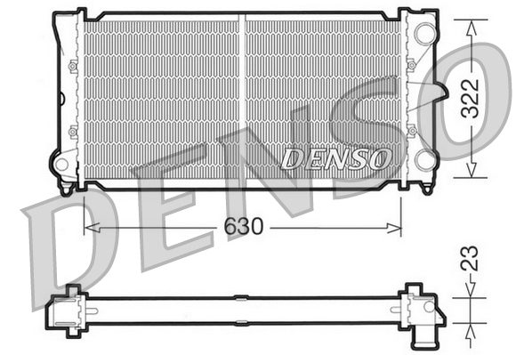 Radiatore, raffreddamento motore DENSO DRM32025