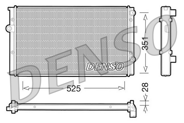 Radiatore, raffreddamento motore DENSO DRM32028