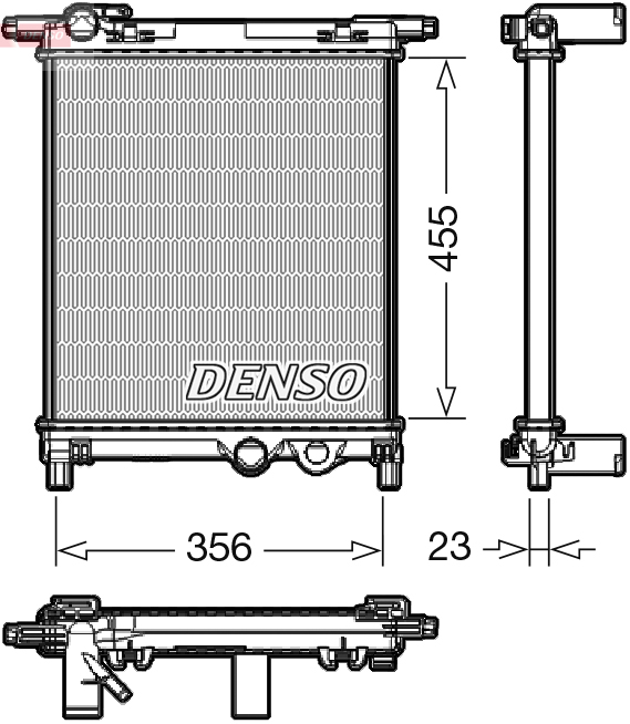Radiatore, raffreddamento motore DENSO DRM32036