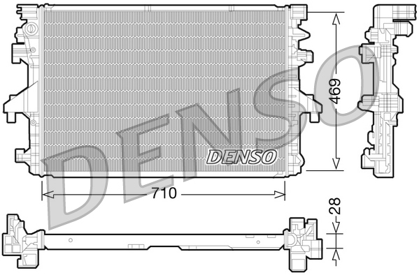Radiatore, raffreddamento motore DENSO DRM32038
