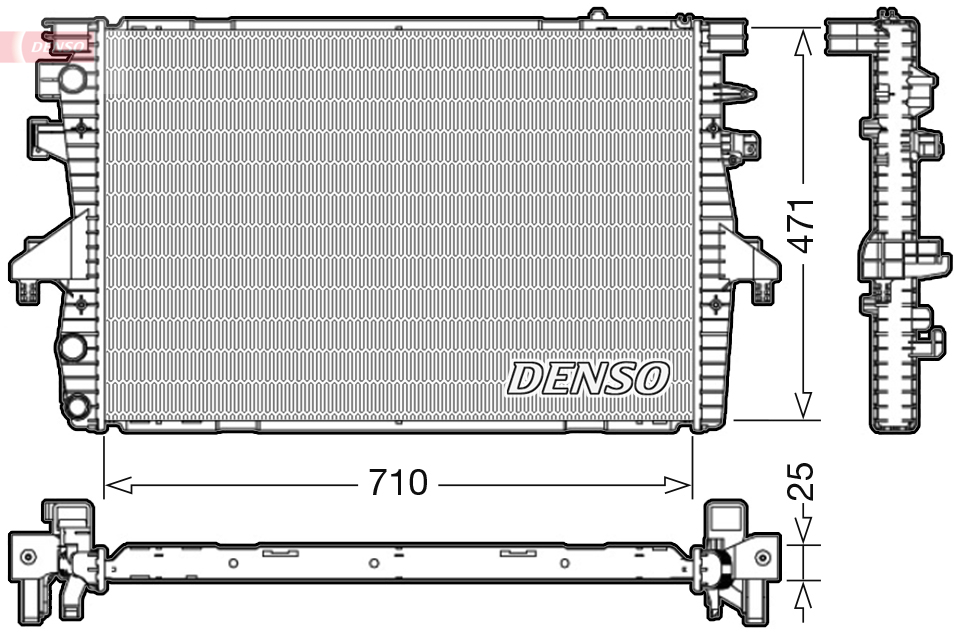 Radiatore, raffreddamento motore DENSO DRM32039