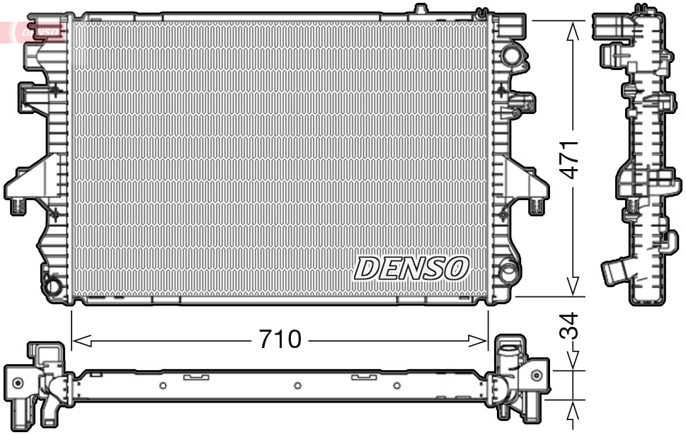 Radiatore, raffreddamento motore DENSO DRM32040
