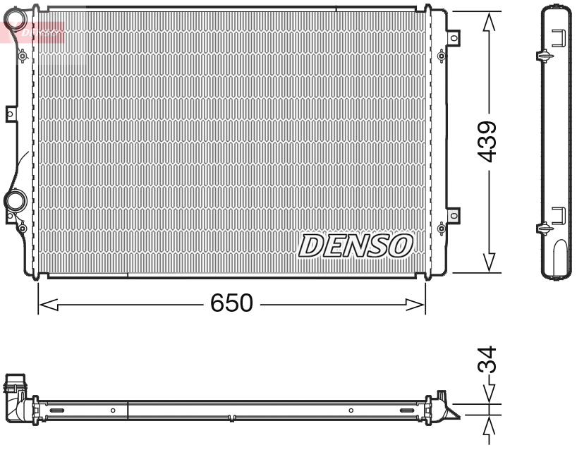 Radiatore, raffreddamento motore DENSO DRM32041