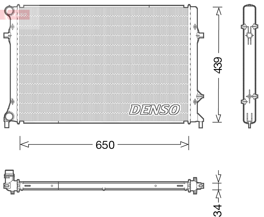 Radiatore, raffreddamento motore DENSO DRM32042