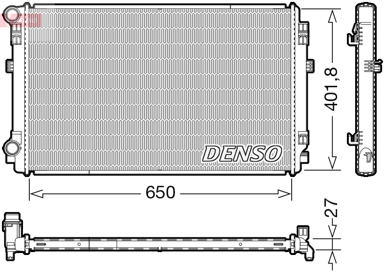 Radiatore, raffreddamento motore DENSO DRM32048