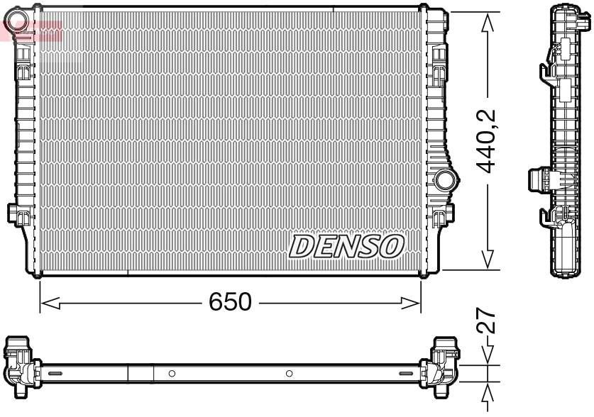 Radiatore, raffreddamento motore DENSO DRM32049