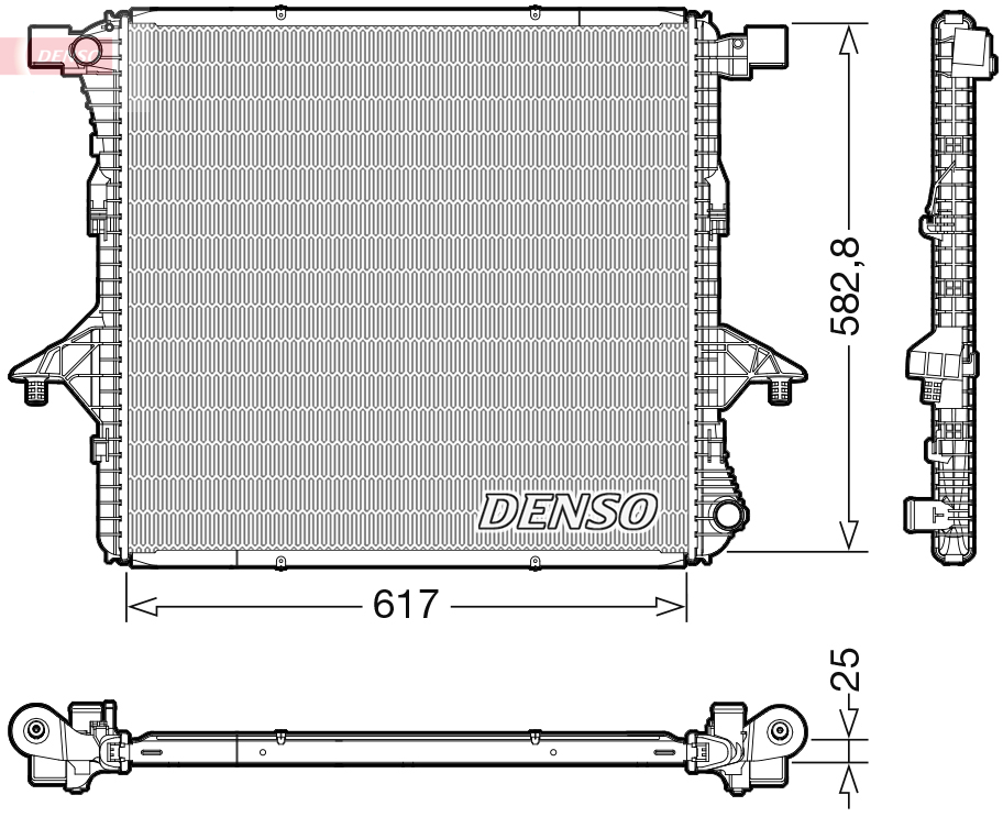 Radiatore, raffreddamento motore DENSO DRM32052