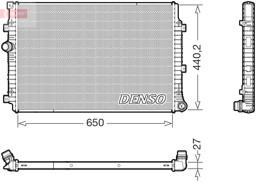 Radiatore, raffreddamento motore DENSO DRM32065