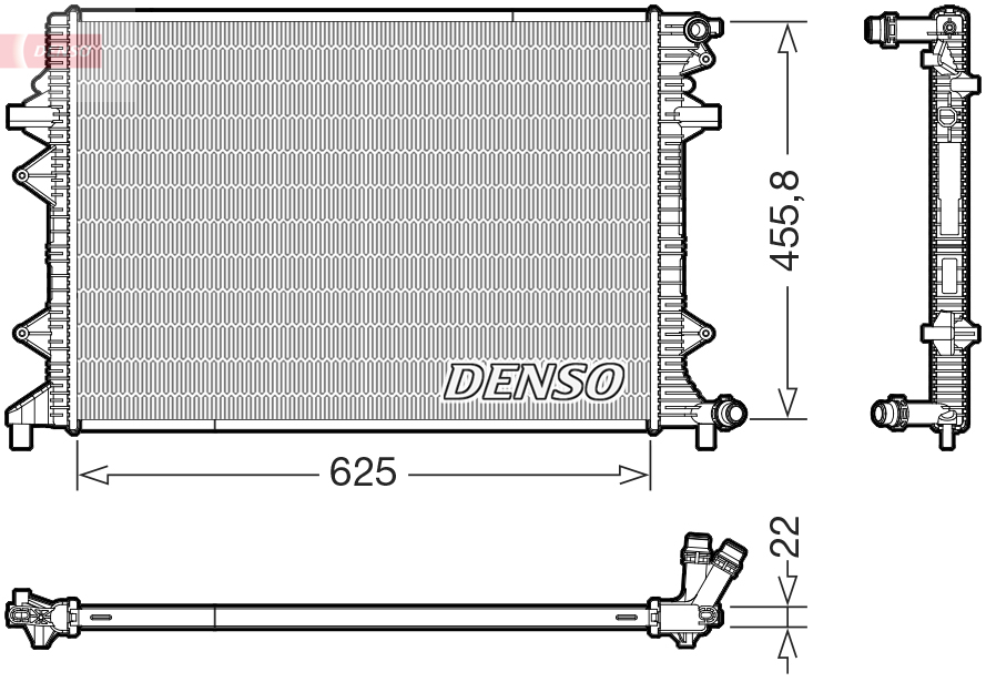 Radiatore, raffreddamento motore DENSO DRM32066
